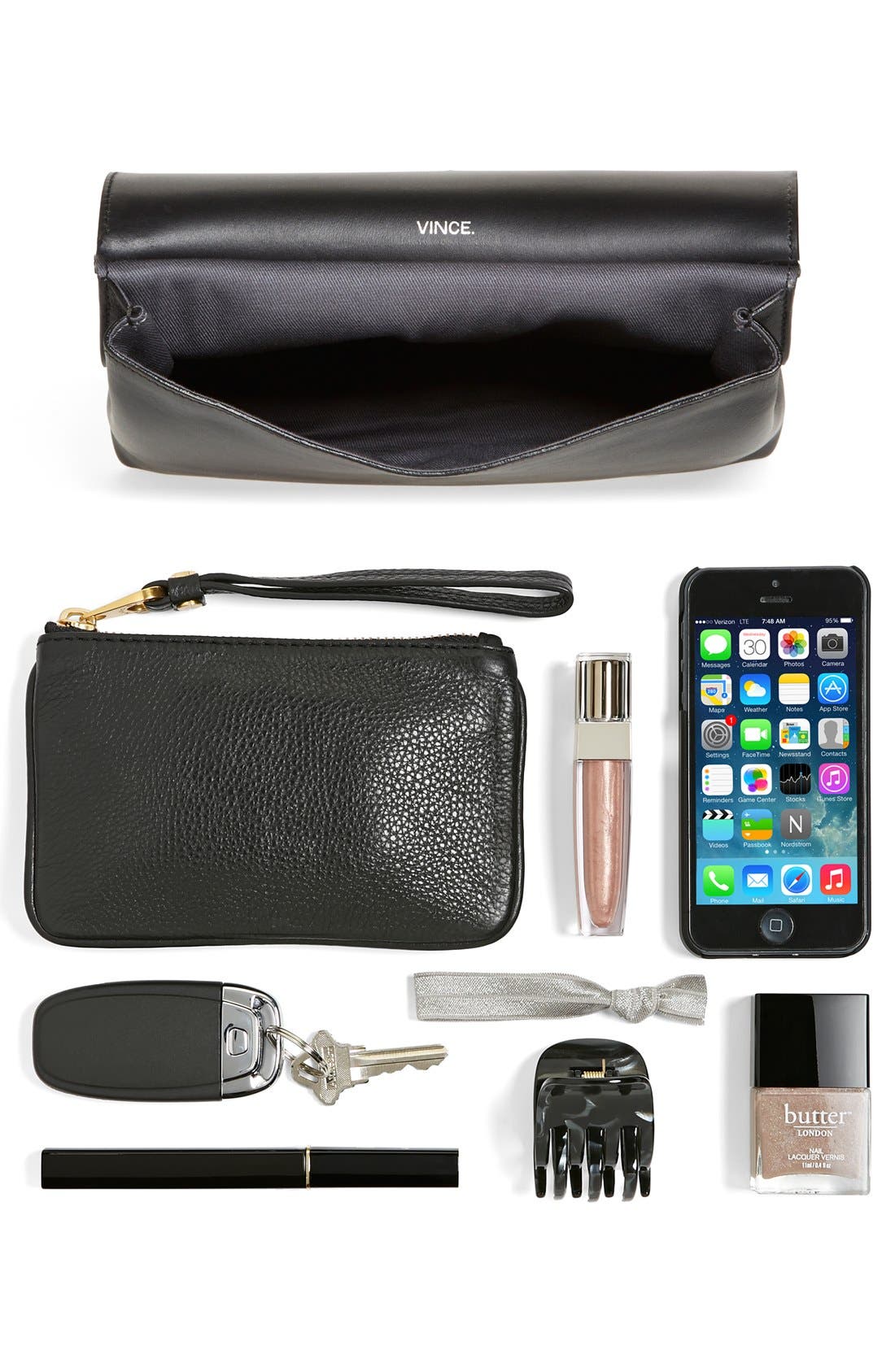 Vince 'Signature Collection - Small' Leather Crossbody Bag, Alternate, color, 