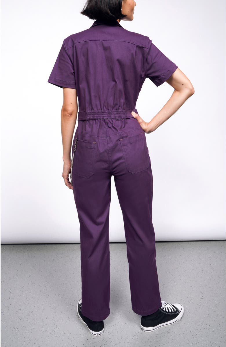 WILDFANG Essential High Waisted Coverall, Alternate, color, Plum