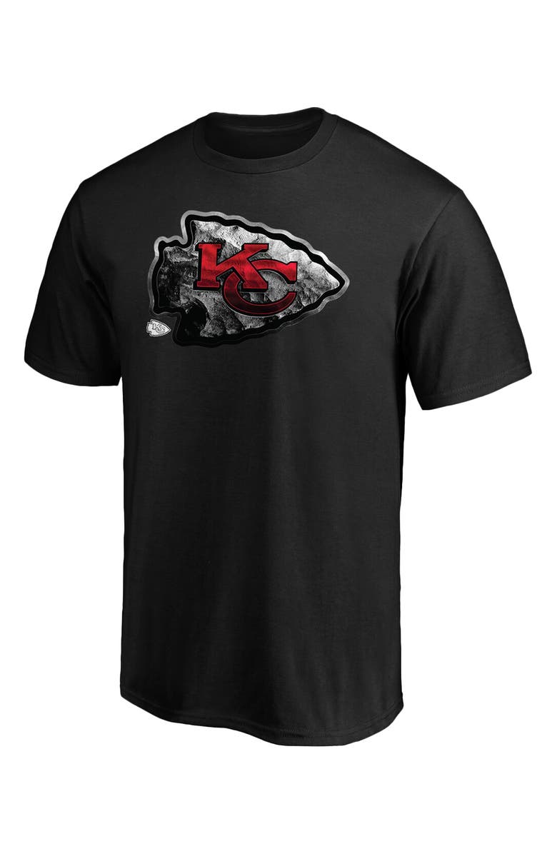 FANATICS Men's Fanatics Branded Black Kansas City Chiefs Midnight Mascot Team Logo T-Shirt, Main, color, 