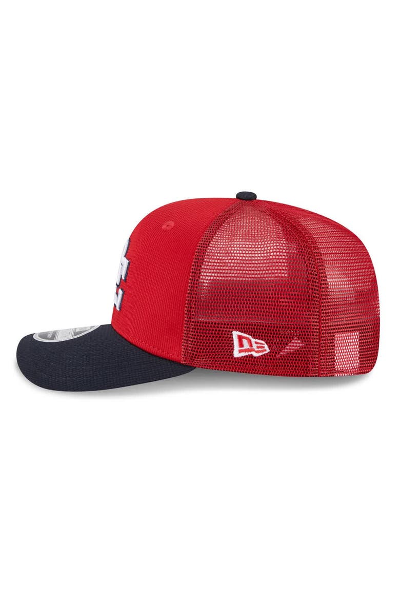 New Era Men's New Era  Red/Navy Washington Nationals 2025 Batting Practice 9SEVENTY Stretch-Snap Trucker Hat, Alternate, color, 