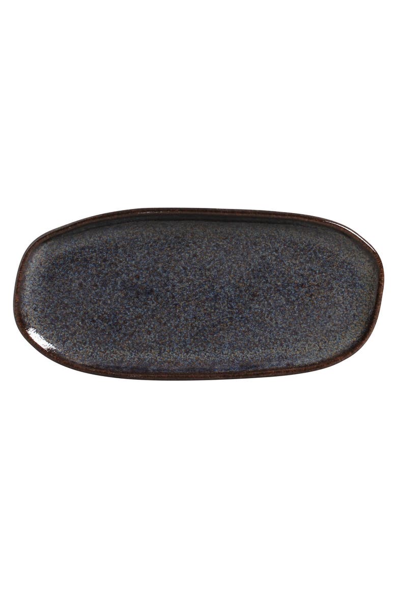 Porto Brasil Shallow Organic Oval Platter Small Set of 4, Main, color, Chromium