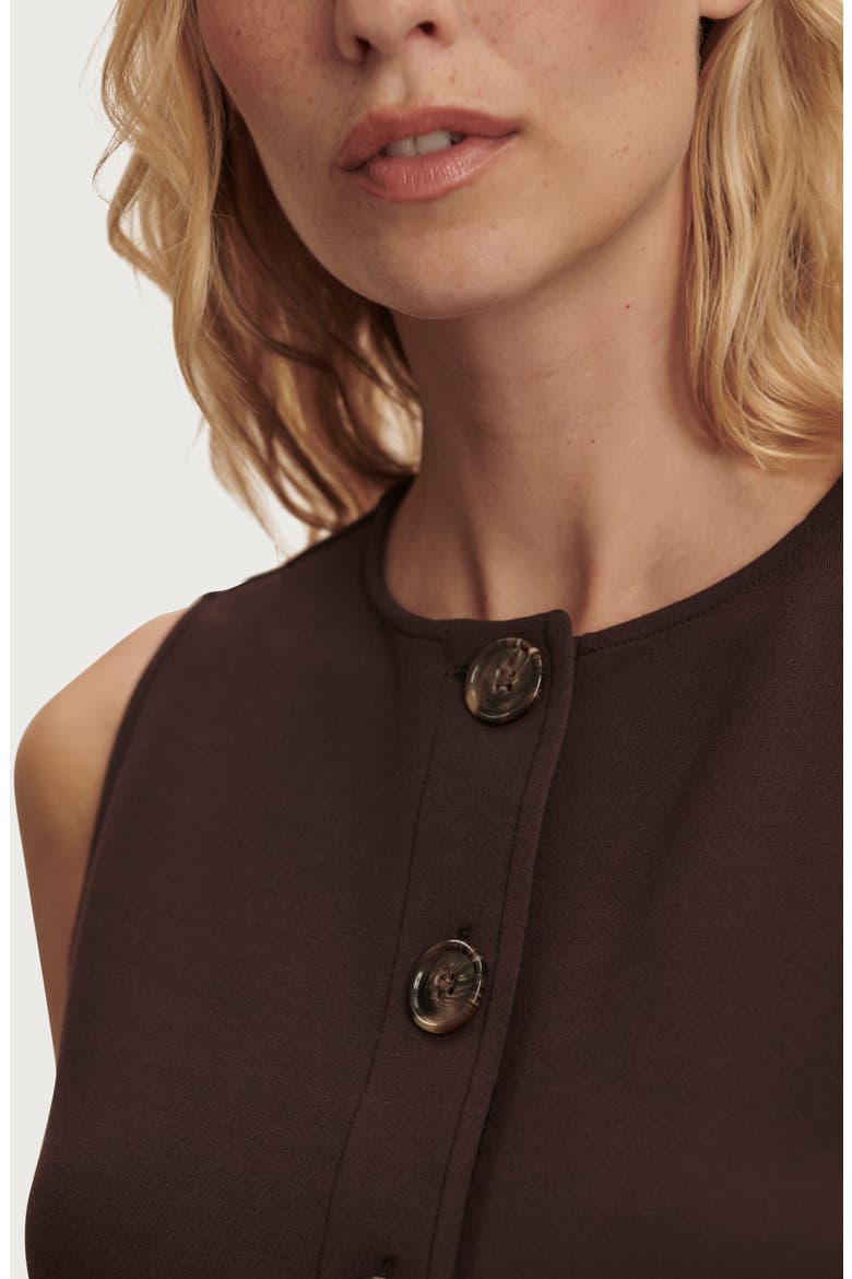 Josie Button Through Tank, Alternate, color, COFFEE BEAN