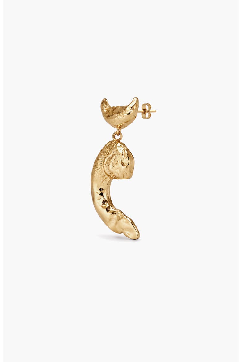 Vechi Shell Earrings in Gold, Alternate, color, Gold