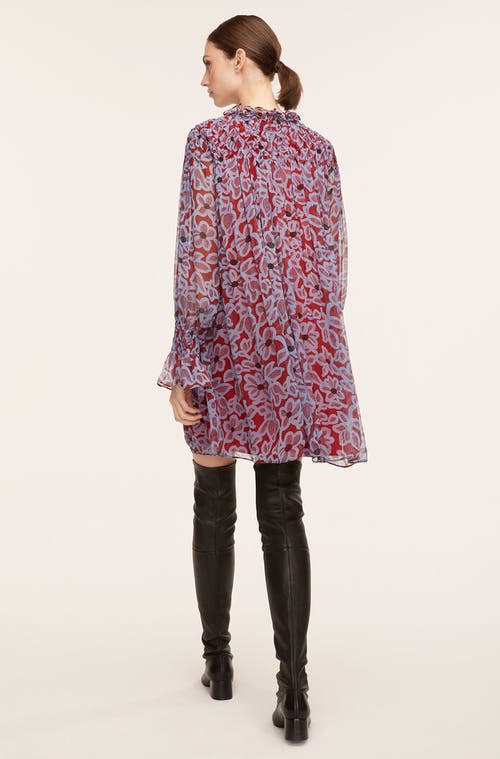 REBECCA TAYLOR REBECCA TAYLOR VERA FLEUR CHIFFON SMOCKED DRESS