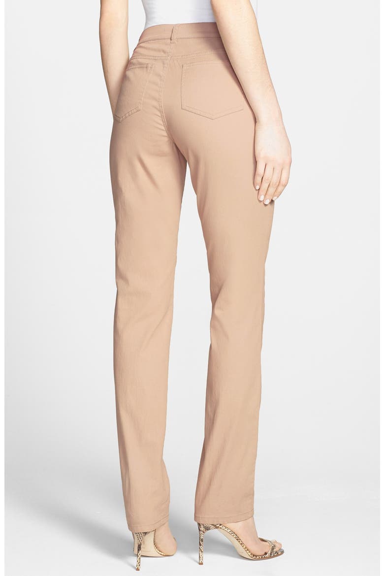 'Primo Denim' Curvy Fit Slim Leg Jeans, Alternate, color, KHAKI