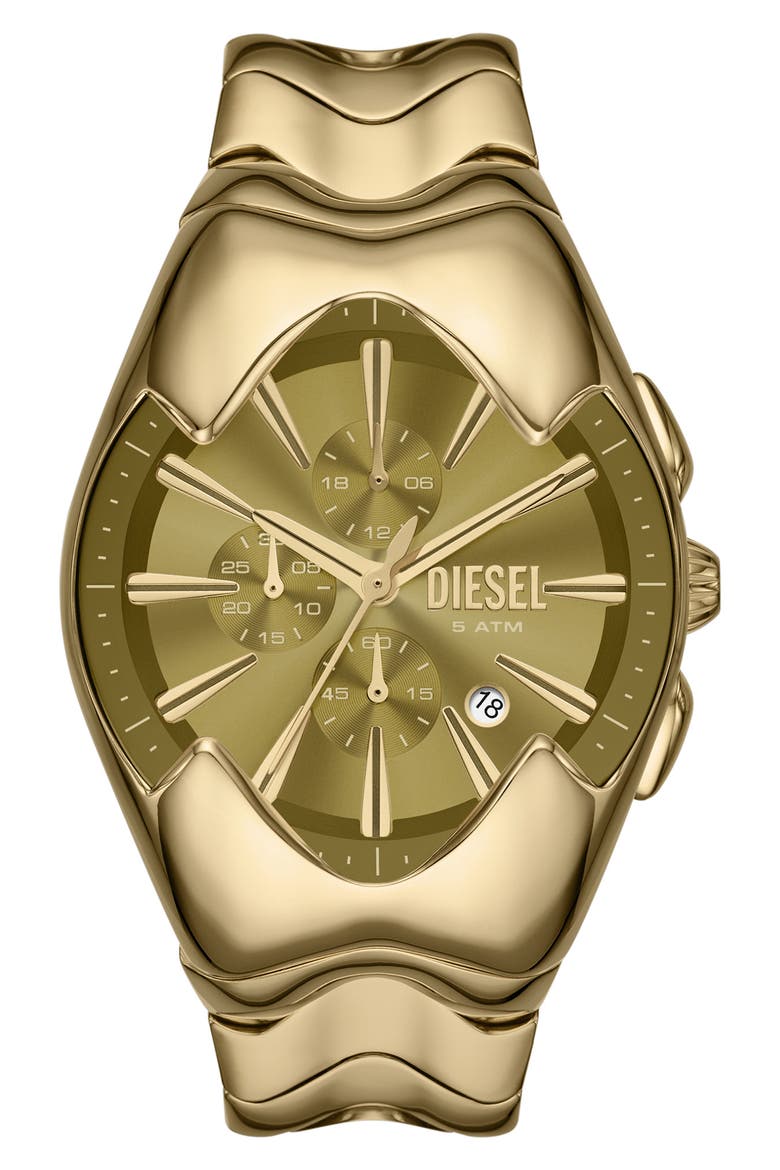 Mercurial Goldtone Tonneau Chronograph Bracelet Watch, 45mm x 28mm, Main, color, GOLD