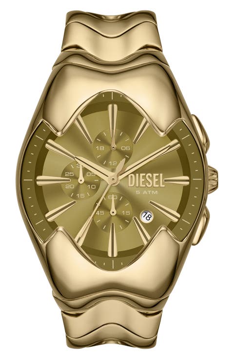 Mercurial Goldtone Tonneau Chronograph Bracelet Watch, 45mm x 28mm