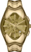 DIESEL® Mercurial Goldtone Tonneau Chronograph Bracelet Watch, 45mm x 28mm