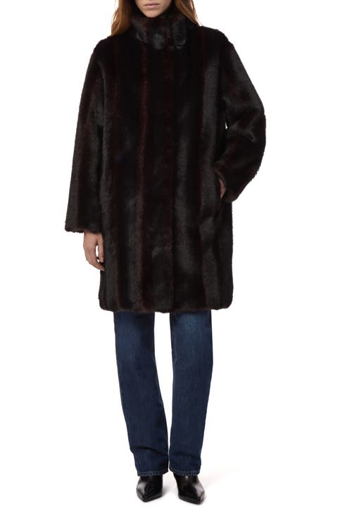 Blair Shaved Mink Faux Fur Coat
