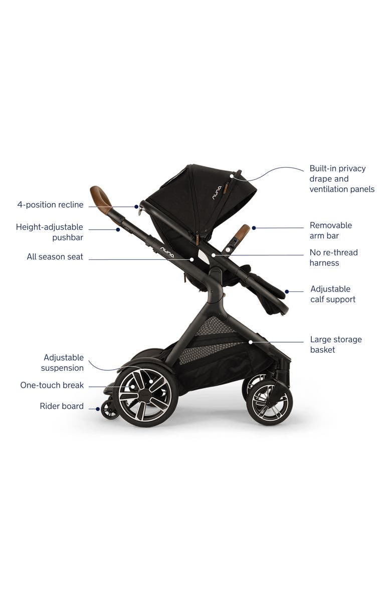 Nuna DEMI<sup>™</sup> NEXT Stroller + Rider Board, Alternate, color, Caviar