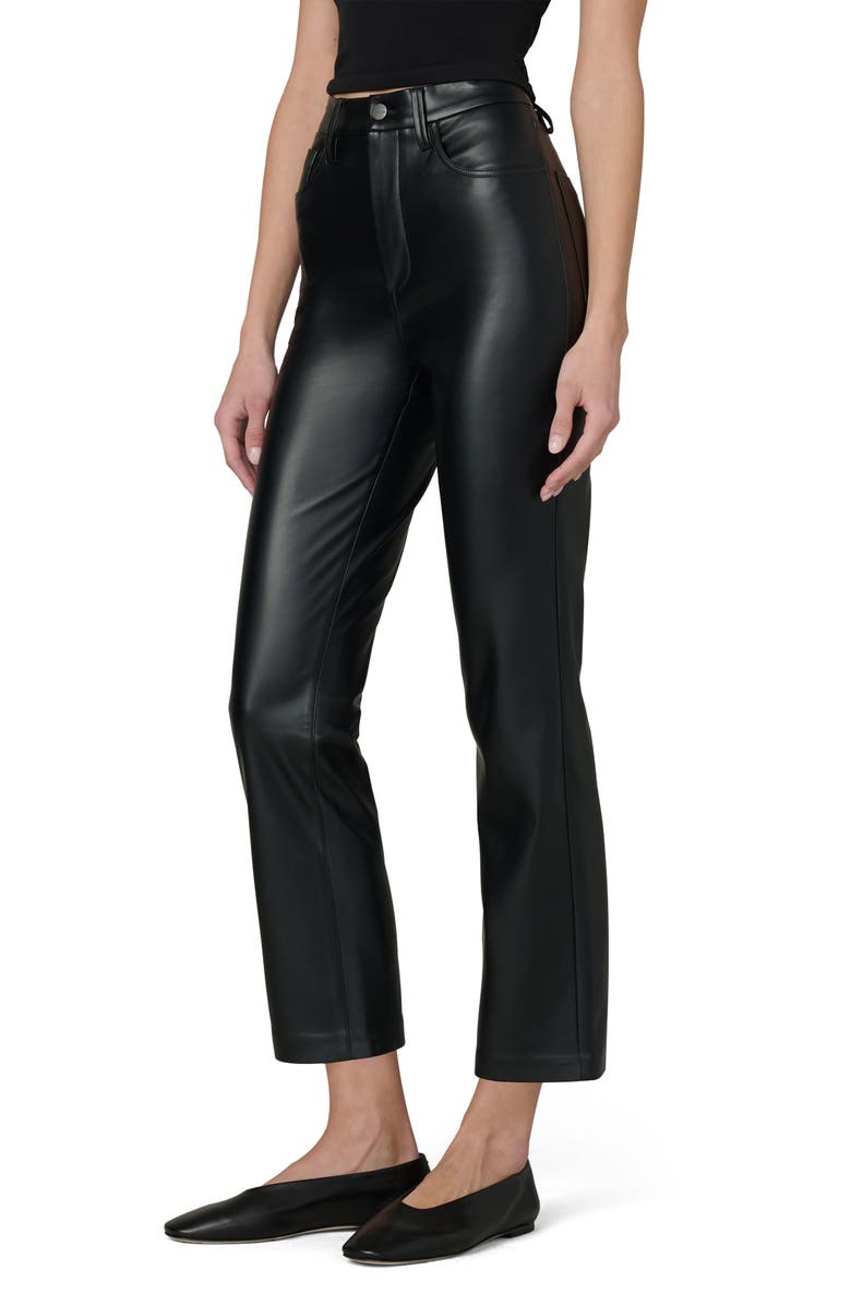 Joe's Jeans Lyra Slim Ankle Faux Leather Pants, Alternate, color, Black
