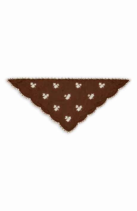 SAACHI Floral Embroidered Traingle Bandana