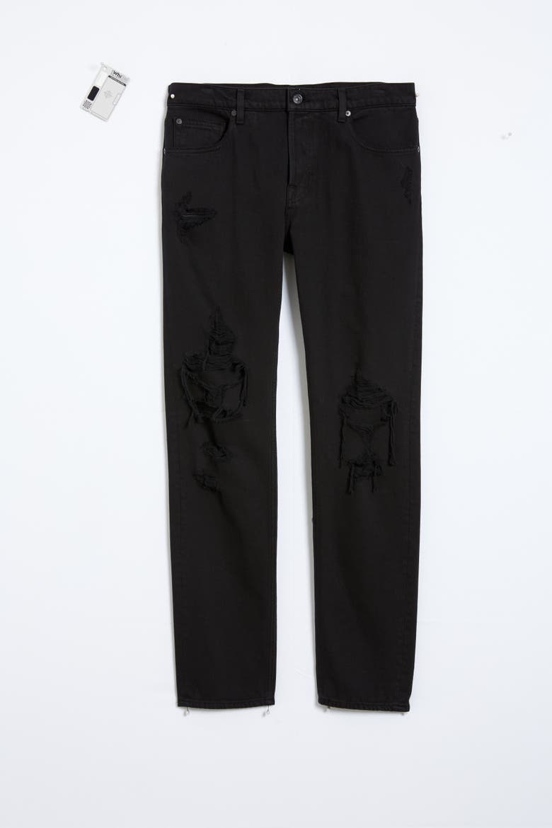 Paxtyn Ripped Skinny Fit Jeans, Alternate, color, BLACK DESTROY