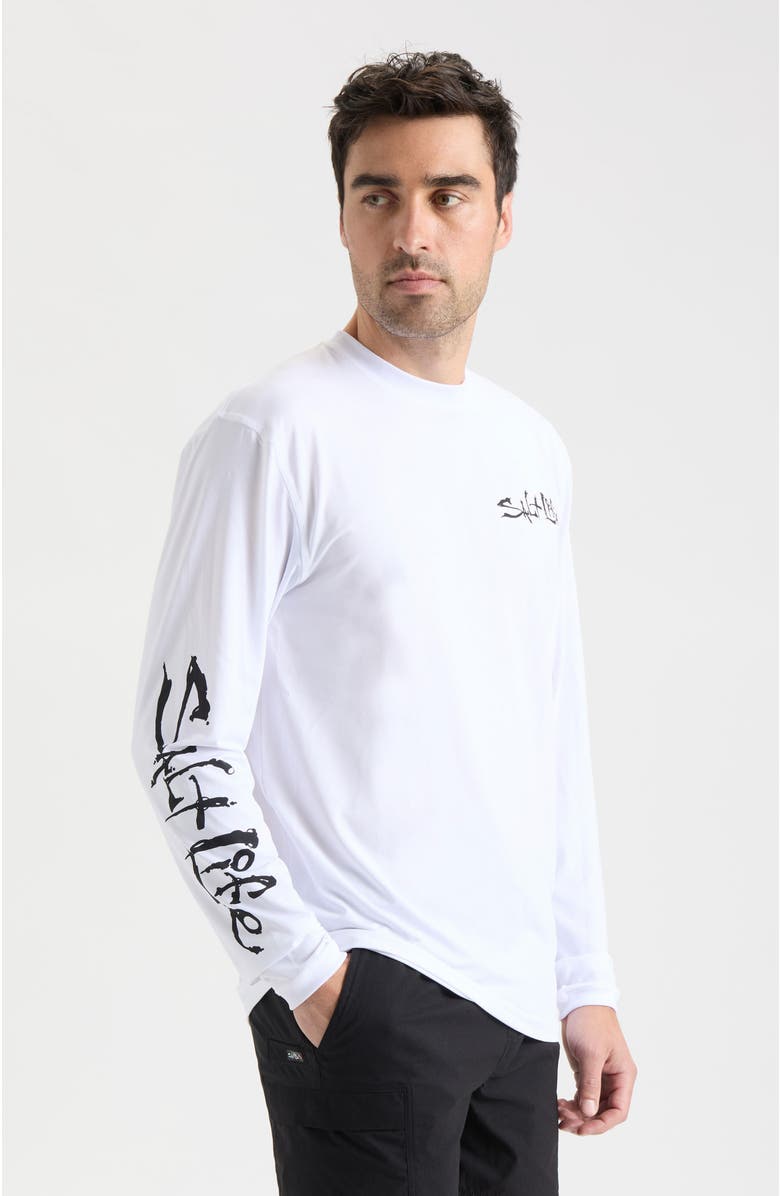 Salt Life Big Tuna Long Sleeve Performance Tee, Alternate, color, White