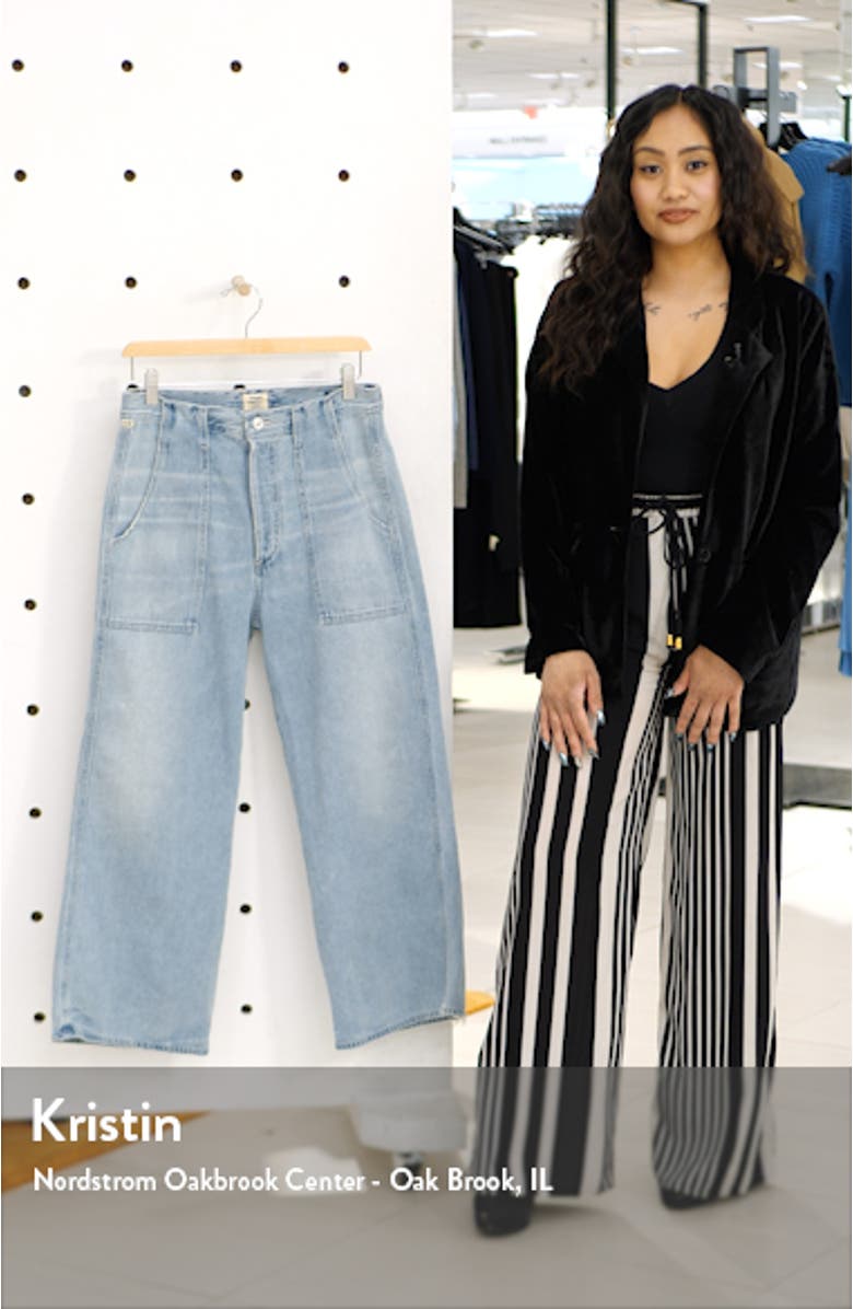 Eva Utility Crop Wide Leg Jeans, sales video thumbnail
