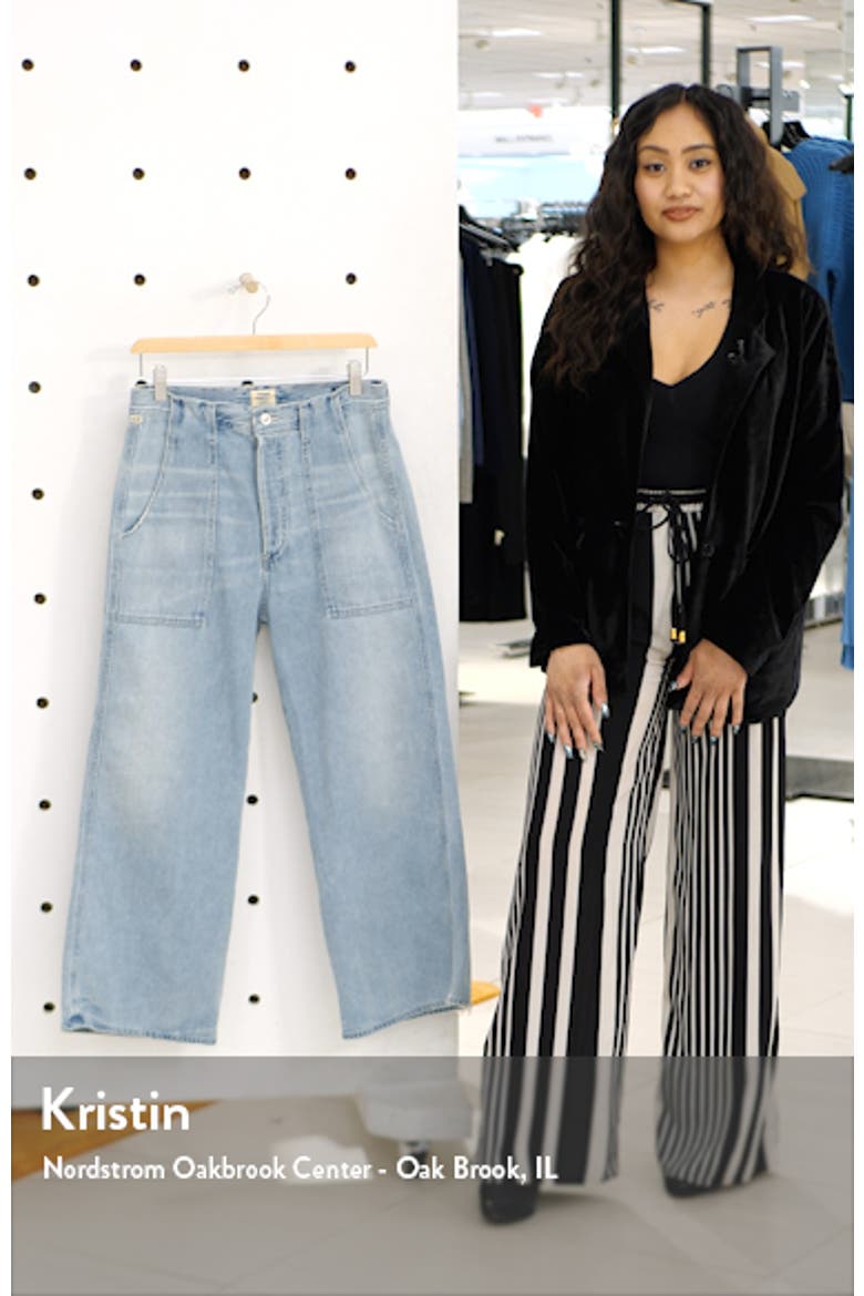 Eva Utility Crop Wide Leg Jeans video