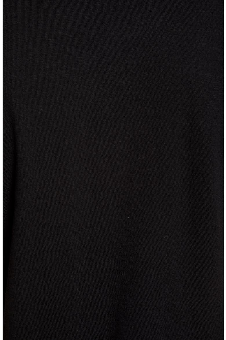 Scallop Slub Crewneck T-Shirt, Alternate, color, BLACK