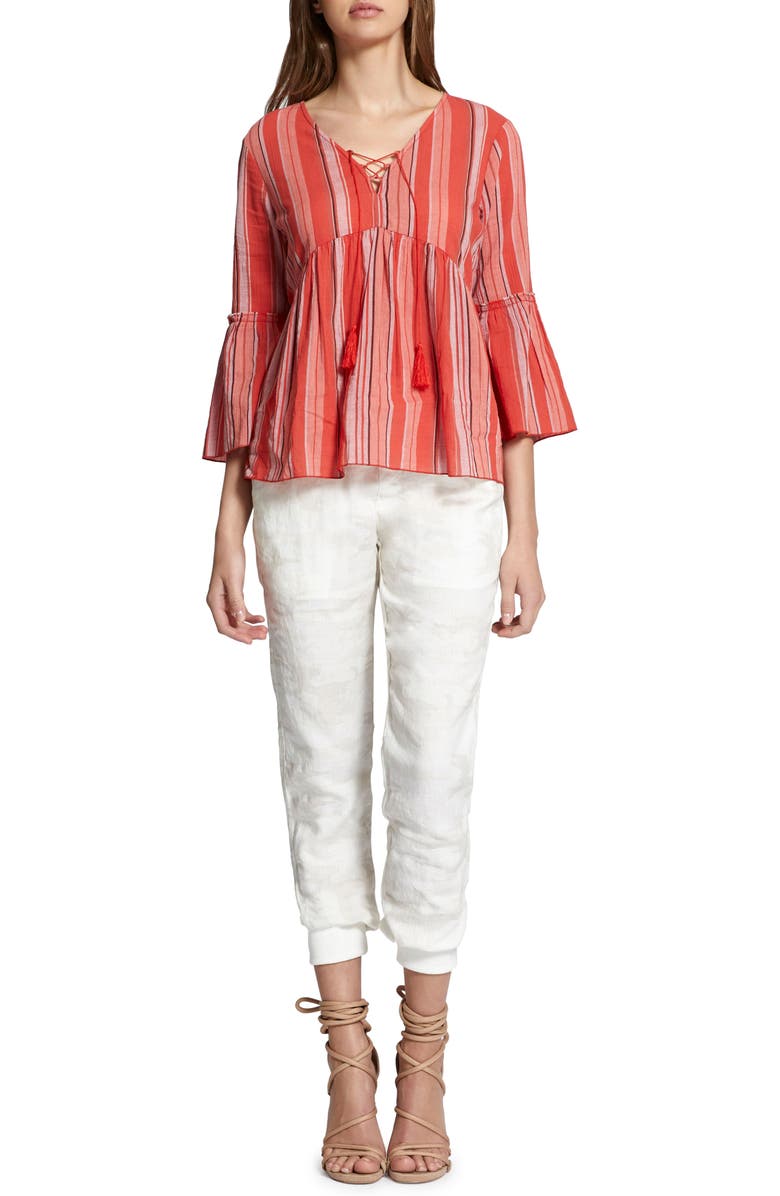 Sanctuary Troop Camo Linen Jogger Pants, Alternate, color, 