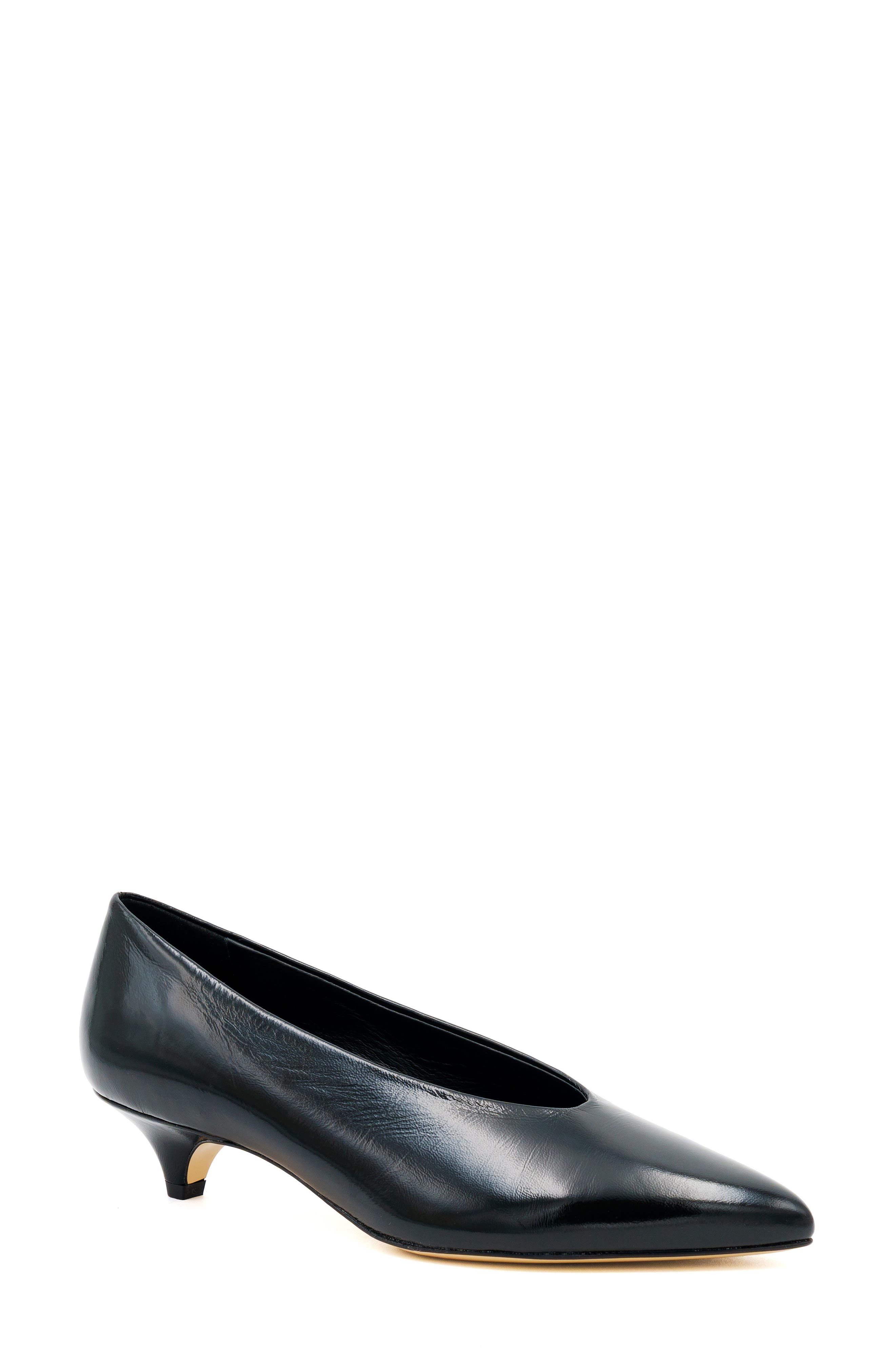 Accorto Leather Pump, Main, color, BLACK