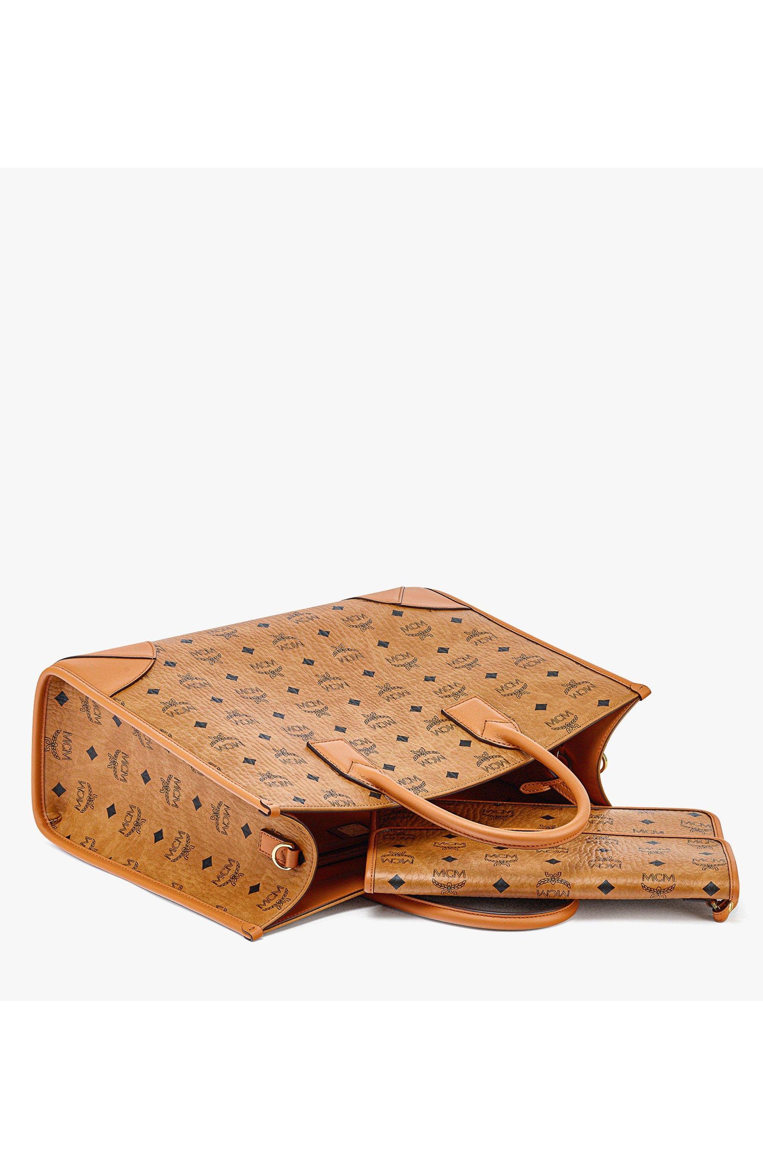 MCM München Tote in Visetos, Alternate, color, Cognac