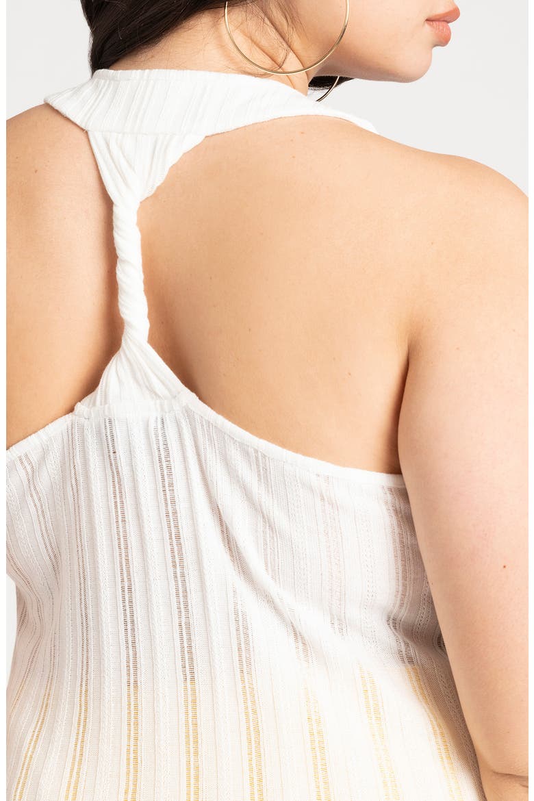 Twist Racerback Tank, Alternate, color, WHITE