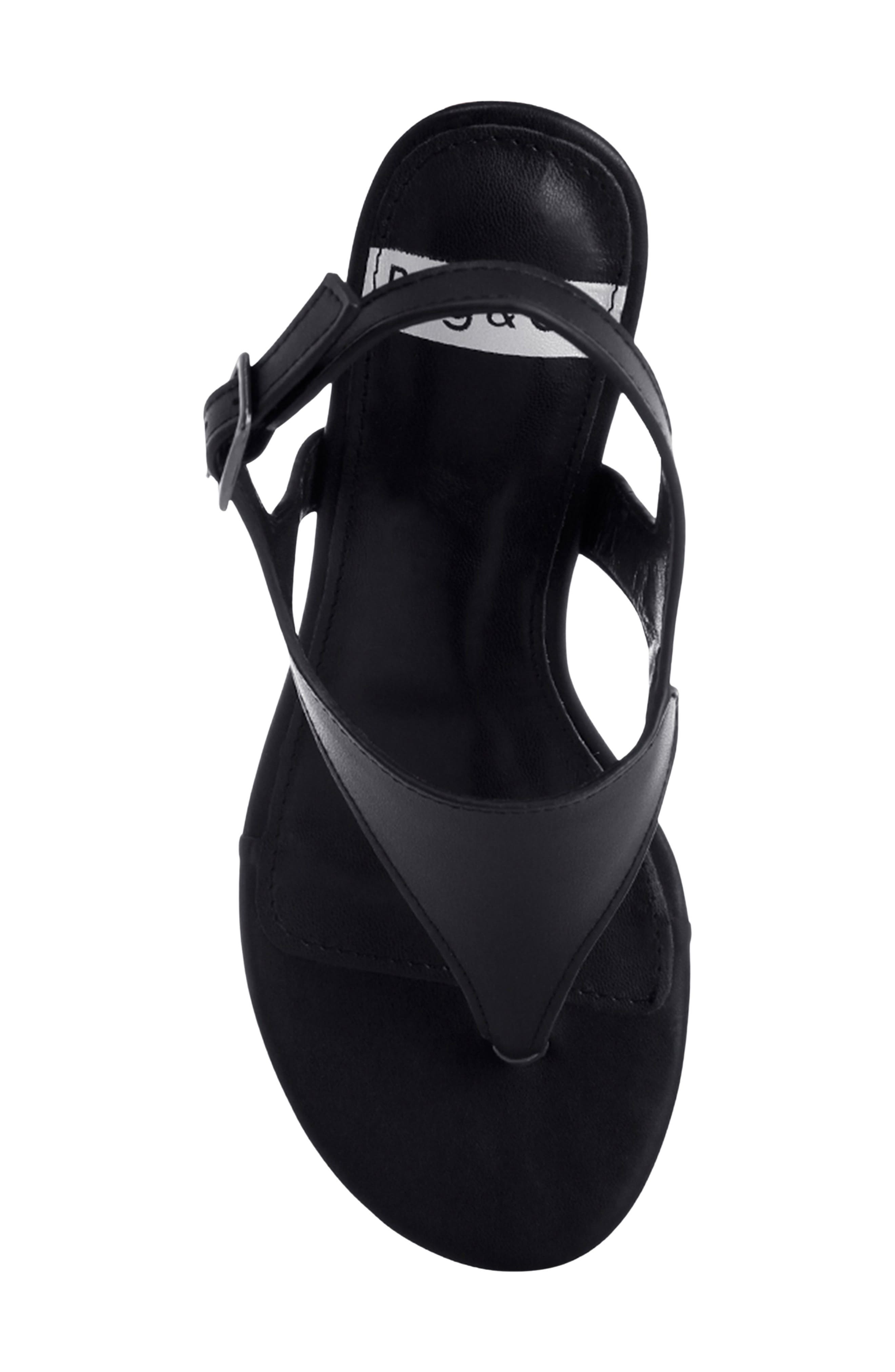 Wami Wedge Sandal, Alternate, color, BLACK