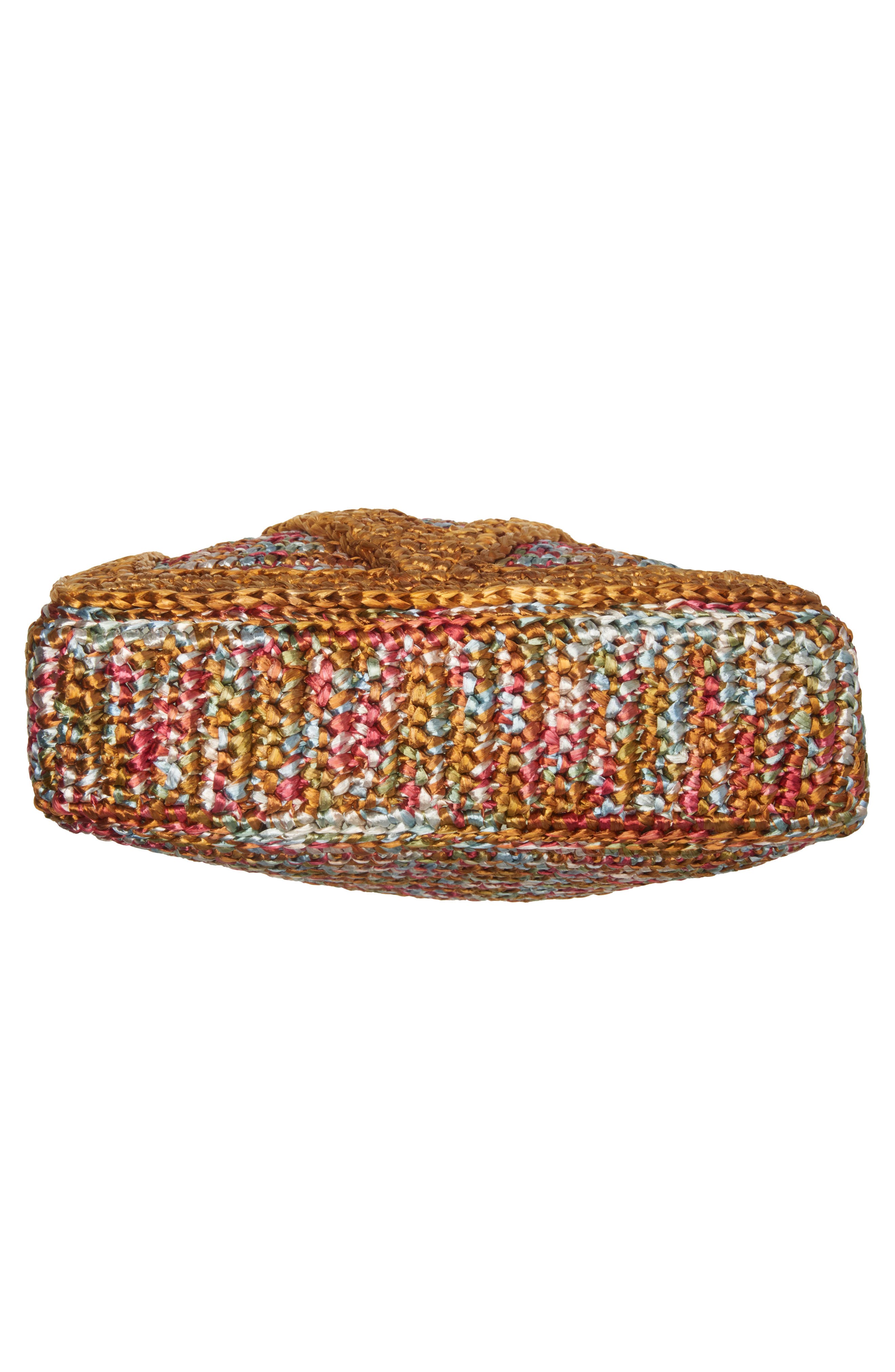 Valentino Garavani Medium Viva Superstar Raffia Crochet Tote, Alternate, color, Brown Multi