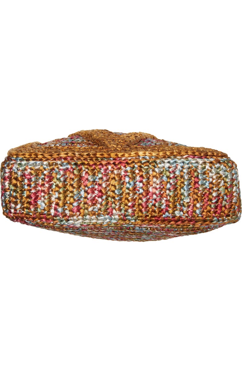 Valentino Garavani Medium Viva Superstar Raffia Crochet Tote, Alternate, color, Brown Multi