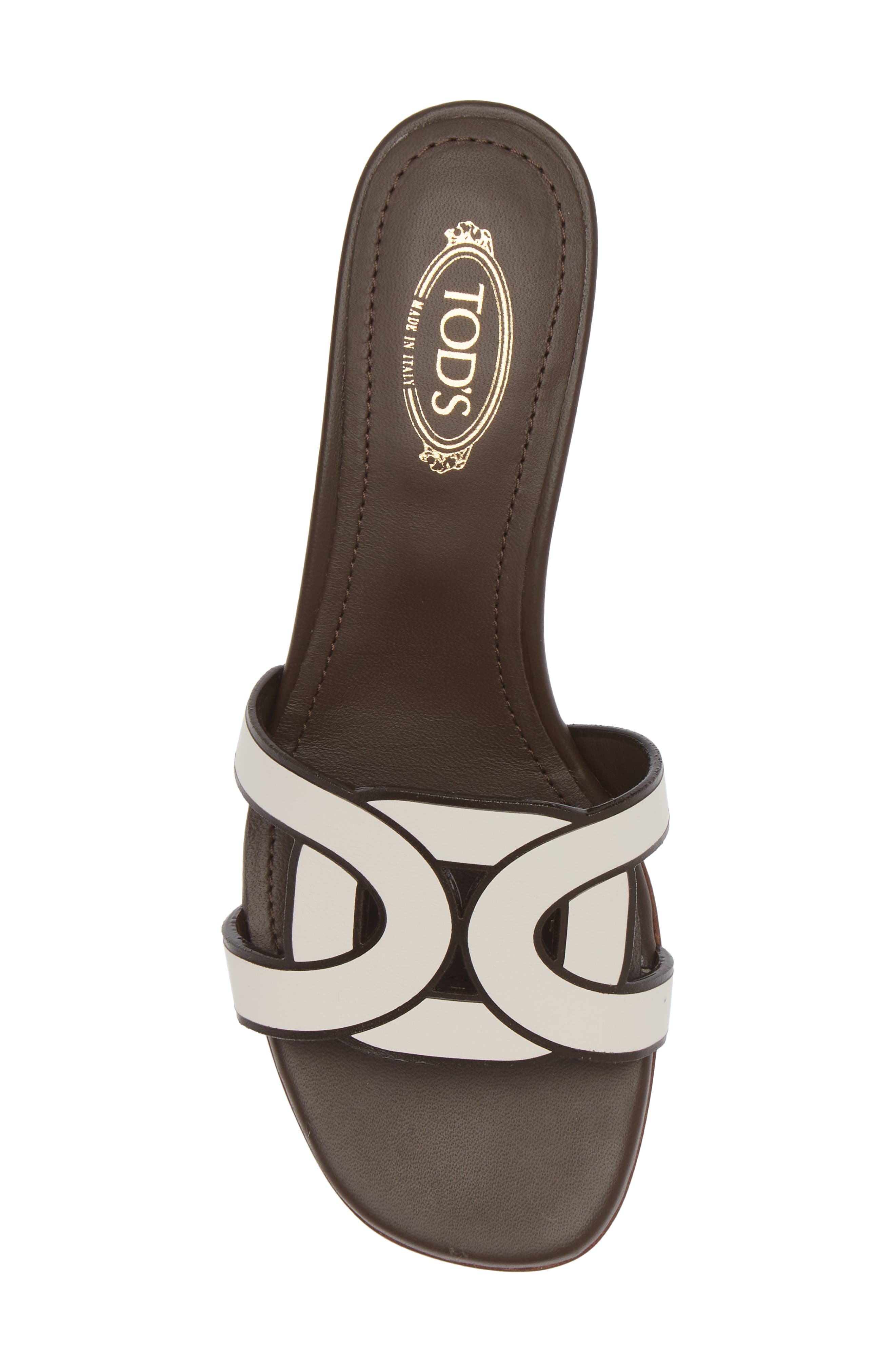 Tod's Kate Chain Detail Block Heel Slide Sandal, Alternate, color, 