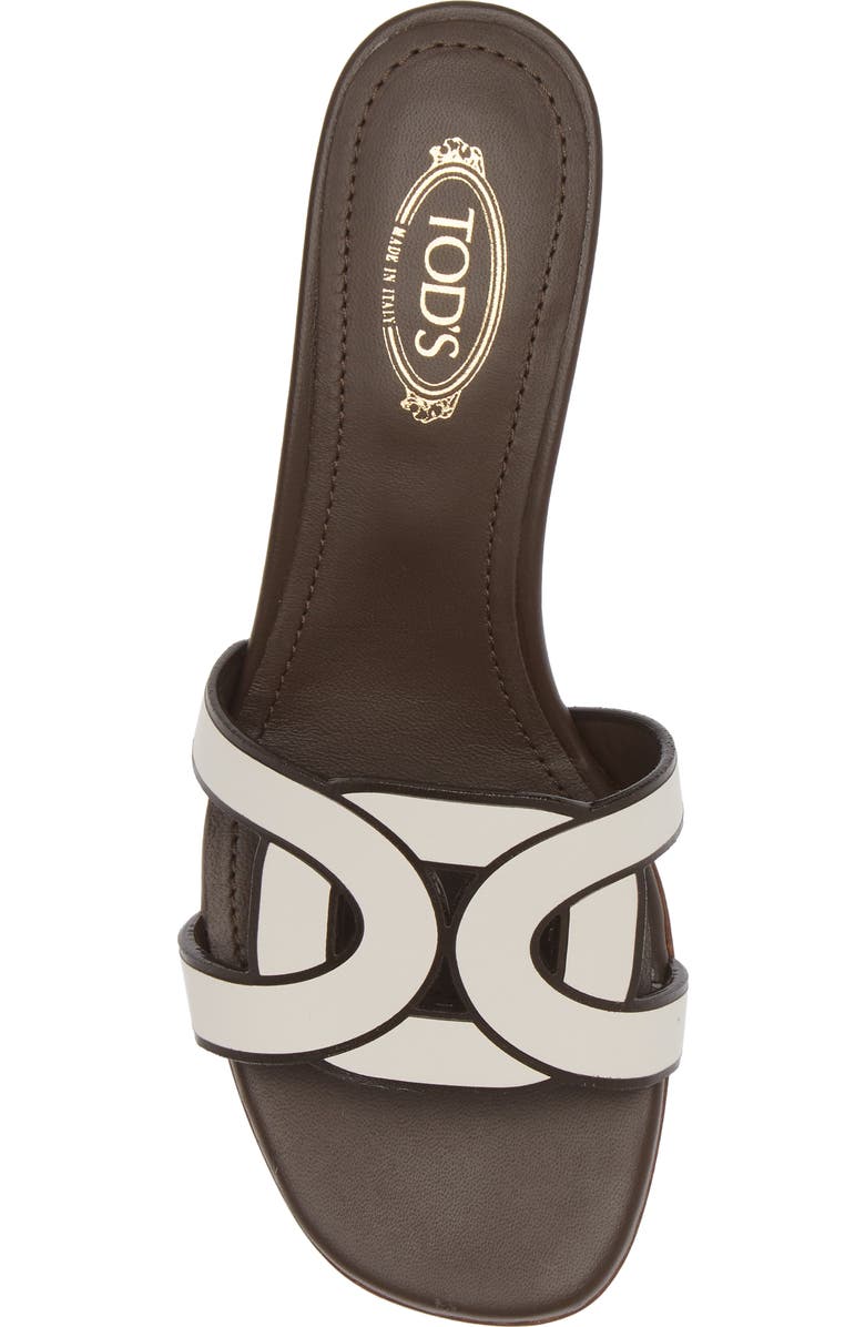 Tod's Kate Chain Detail Block Heel Slide Sandal, Alternate, color,