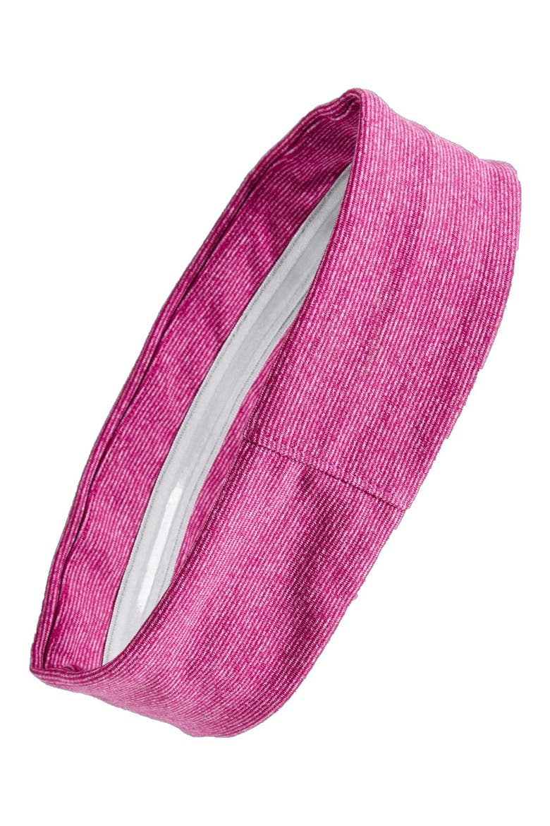 StudioLux® Lite Wide Headband, Main, color, AUBERGINE/ METALLIC PEWTER