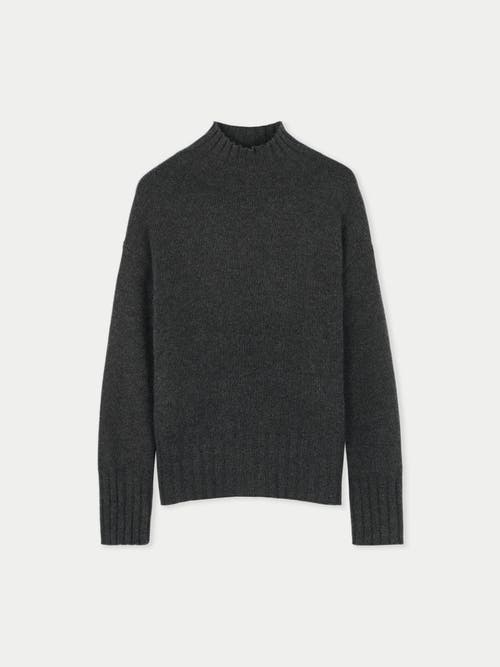 Gobi Mongolian Cashmere Relaxed-fit Cashmere Turtleneck In Charcoal