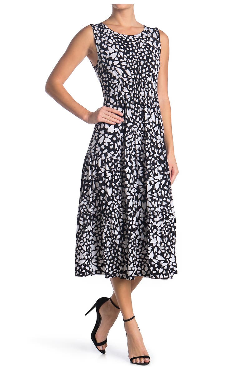 Robbie Bee Printed Sleeveless Midi Dress, Main, color,