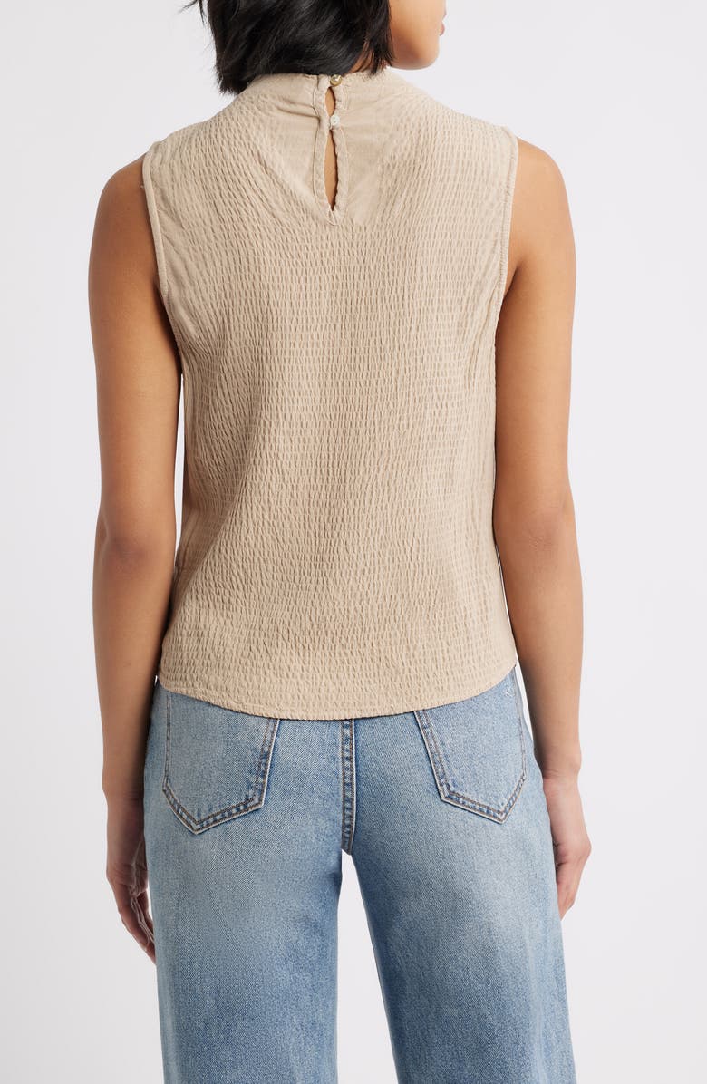 Cloth & Stone Smocked Funnel Neck Top, Alternate, color, Light Oak