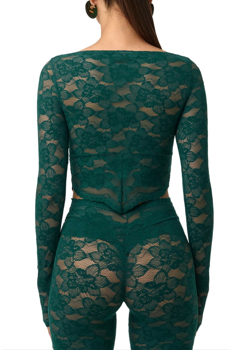 Lace Crop Top, Alternate, color, PINE GREEN