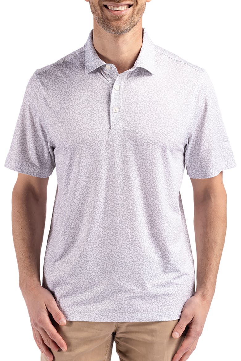 Pike Flora Print Polo, Main, color, POLISHED