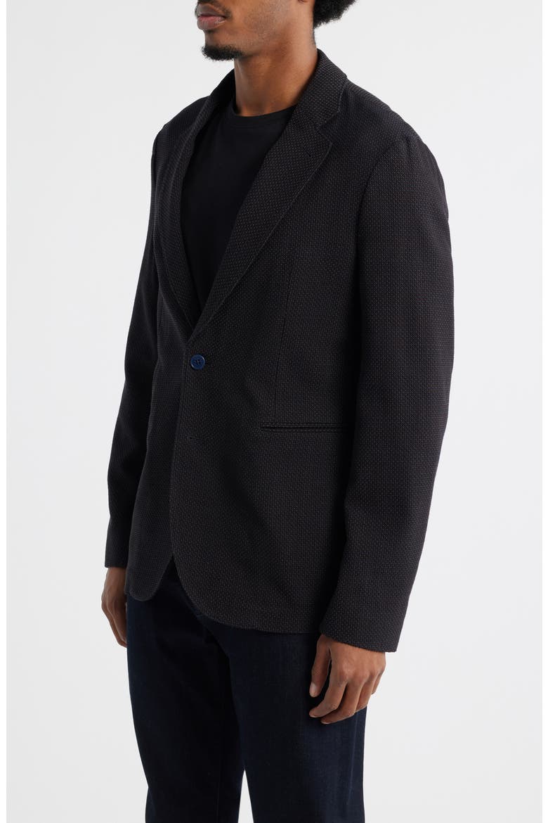 Brown Textured Stretch Wool Sport Coat, Alternate, color, BLACK/ BROWN