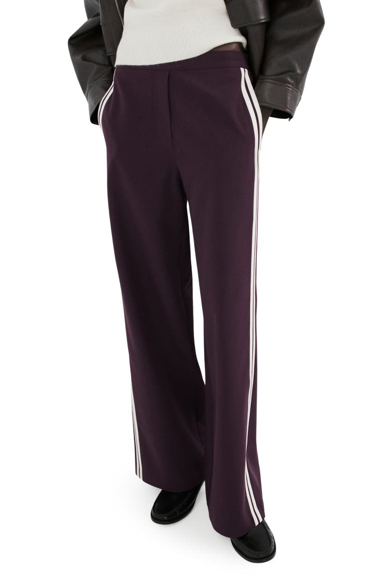 Sophie Stripe Pants, Main, color, WINE