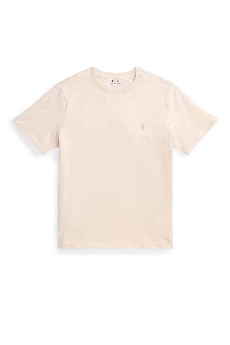 Kids' Short Sleeve Cotton Jersey T-Shirt, Main, color, WINTER CREAM