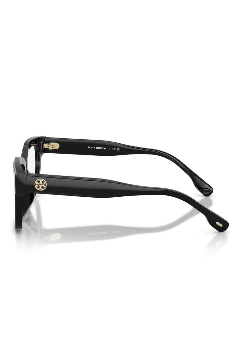 55mm Rectangular Optical Glasses, Alternate, color, BLACK / CLEAR BLUE LIGHT FILTER