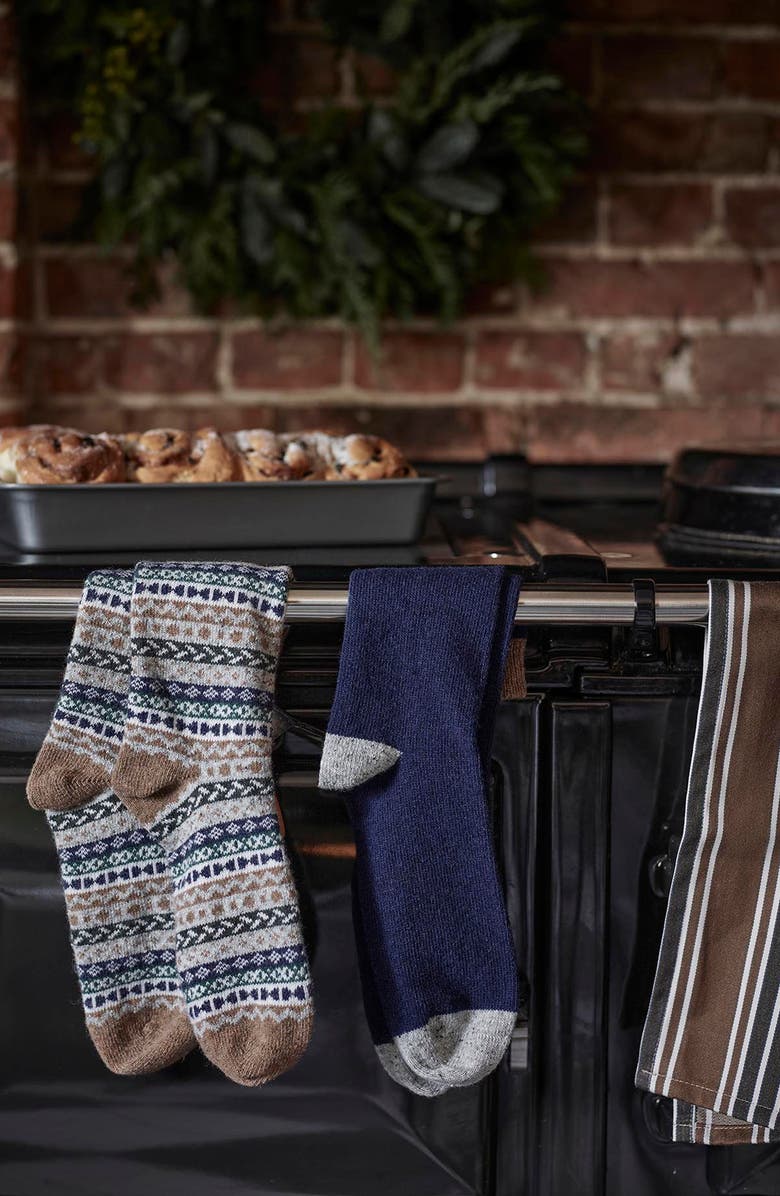 Barbour 2-Pack Wool Blend Crew Socks, Alternate, color, 