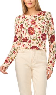 Halogen® Floral Sweater