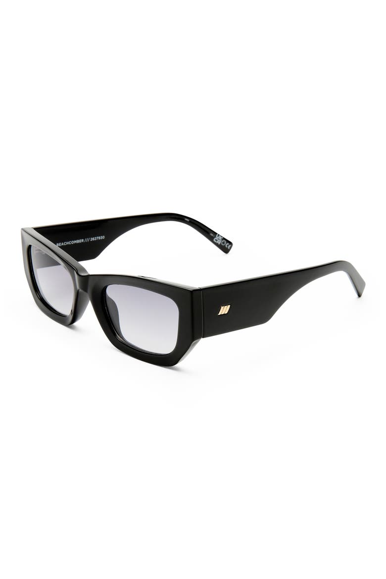 Beachcomber 52mm D-Frame Sunglasses, Alternate, color, BLACK / SMOKE GRAD