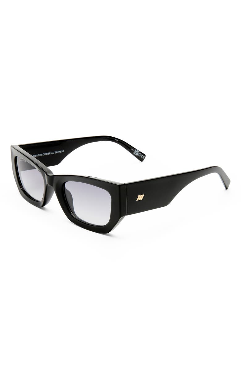 Le Specs Beachcomber 52mm D-Frame Sunglasses, Alternate, color, Black / Smoke Grad