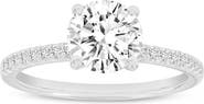 LuvMyJewelry Mila 14K White Gold Round Cut Lab Grown Diamond Classic Engagement Ring - 1.65 ctw