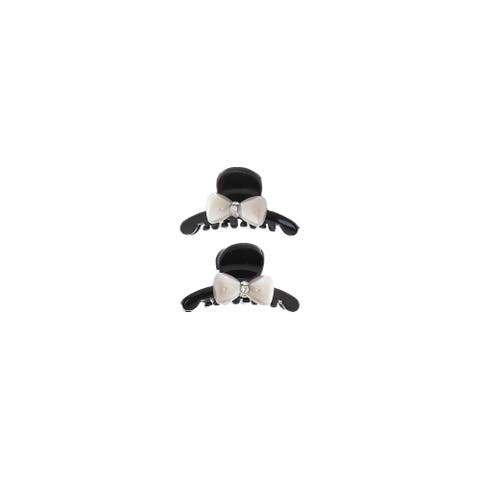 Pearl Bow Mini Claw Clip Set