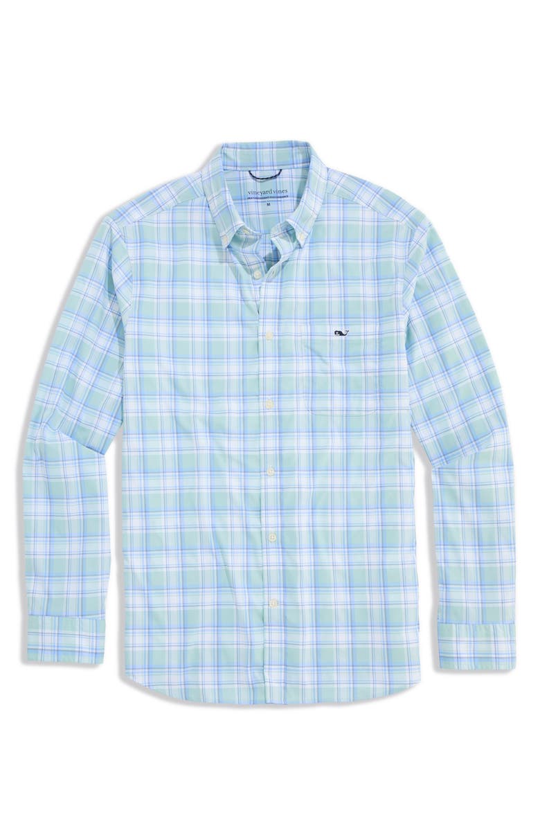 vineyard vines Long Point Plaid Featherweight Performance Button-Down Shirt, Alternate, color, 