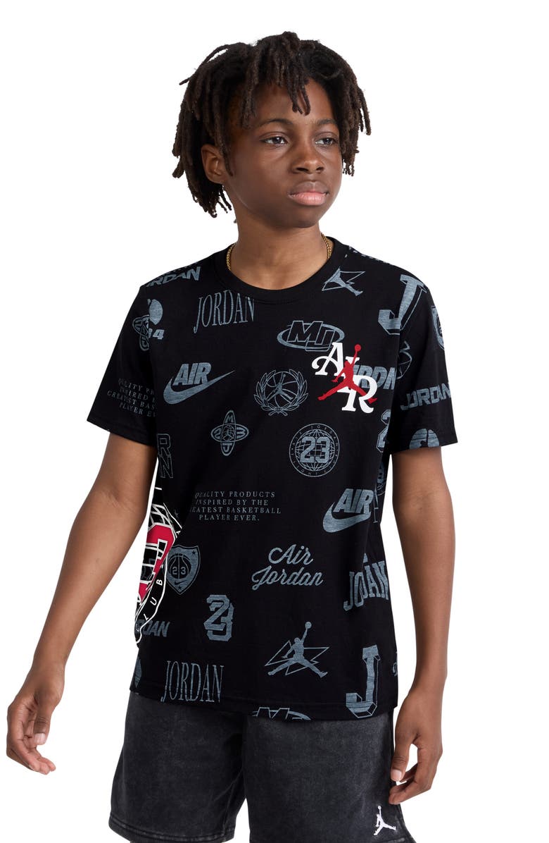 Jordan Kids' Rookie Season Short Sleeve T-Shirt, Alternate, color, Black