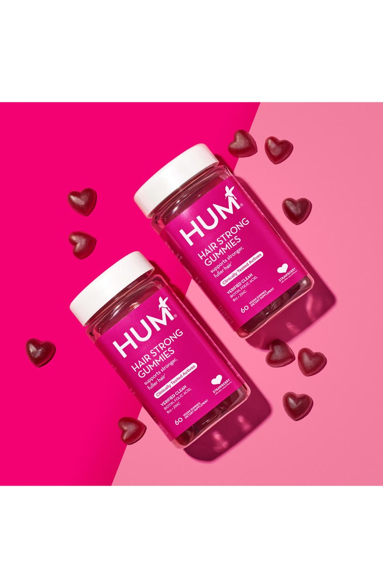 Hum Nutrition Hair Strong Vegan Gummies for Stronger & Fuller Hair Duo $52 Value, Alternate, color, 