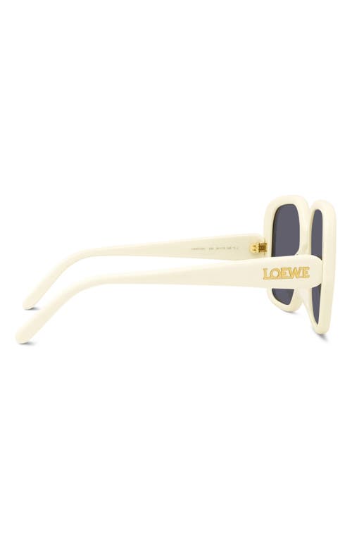Loewe Thin 54mm Square Sunglasses In White